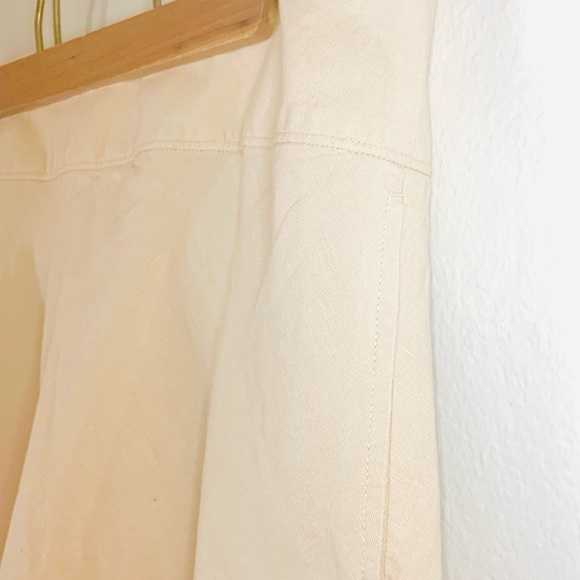 Sold! J. Jill Cream Linen Midi Skirt - Picture 3 of 7
